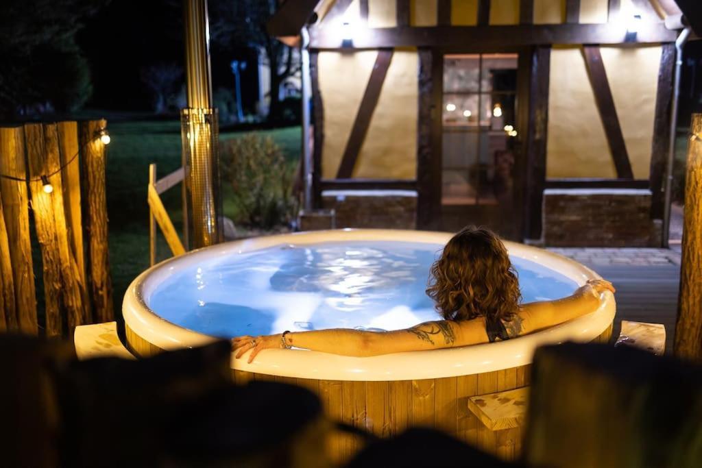 Le Puits Jaune - Gite Nature Et Spa Saint-Denis-le-Thiboult Extérieur photo